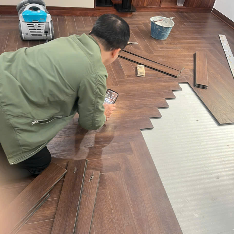 thi công sàn gỗ
