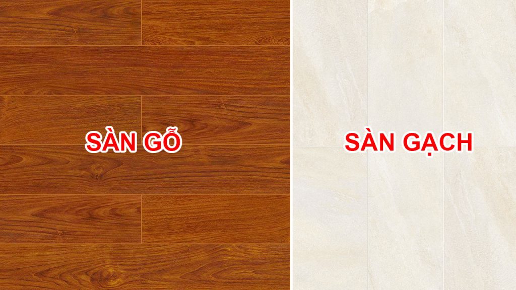 so sánh sàn gỗ và sàn gạch theo các tiêu chí