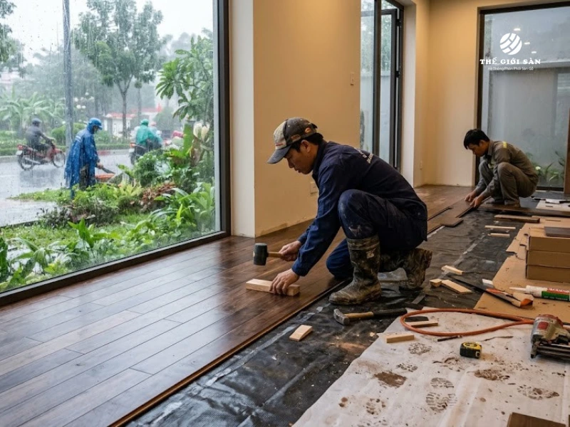 lắp sàn gỗ có phát sinh chi phí không
